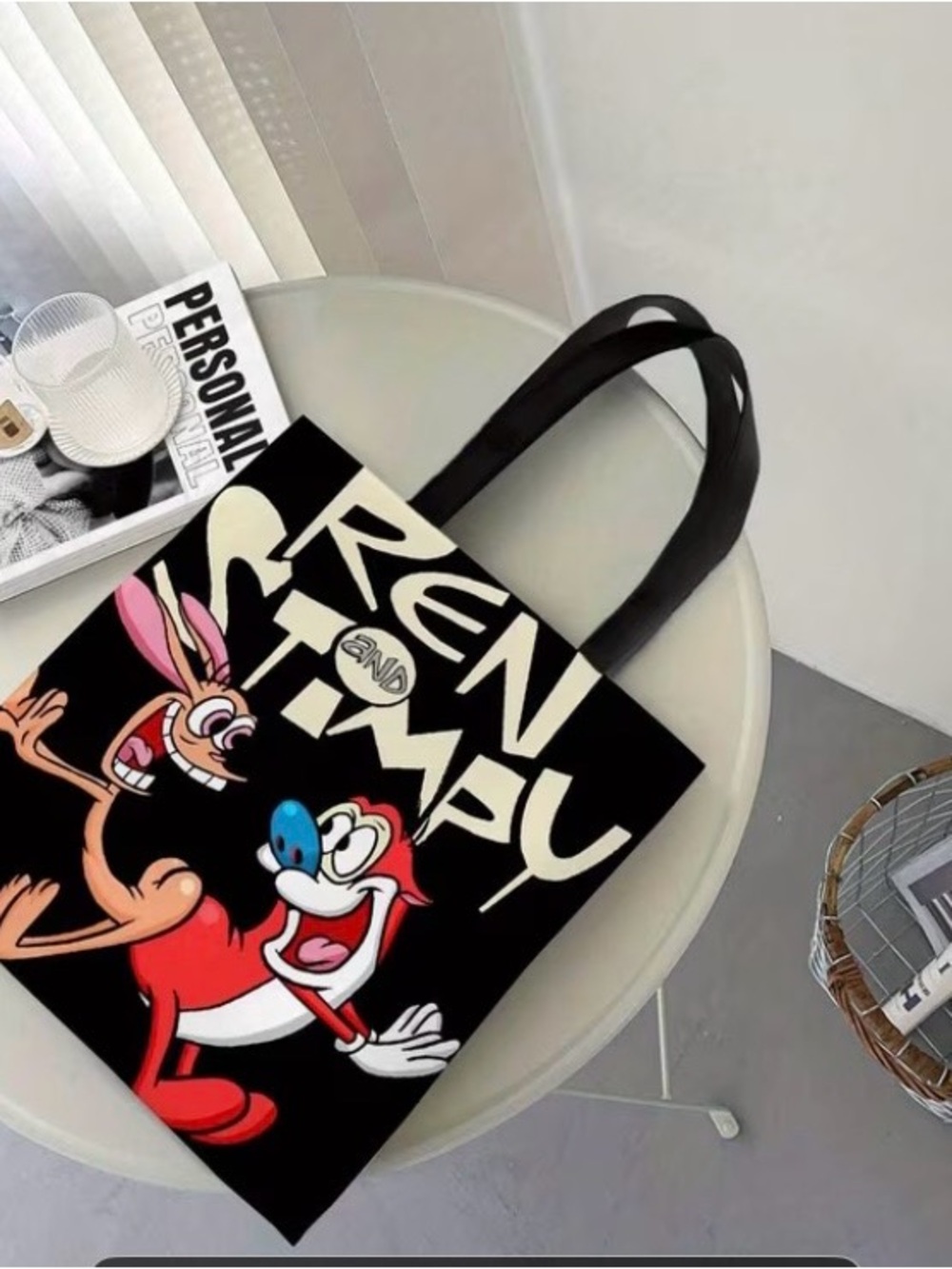 Ren & Stimpy Graphic Tote Bag